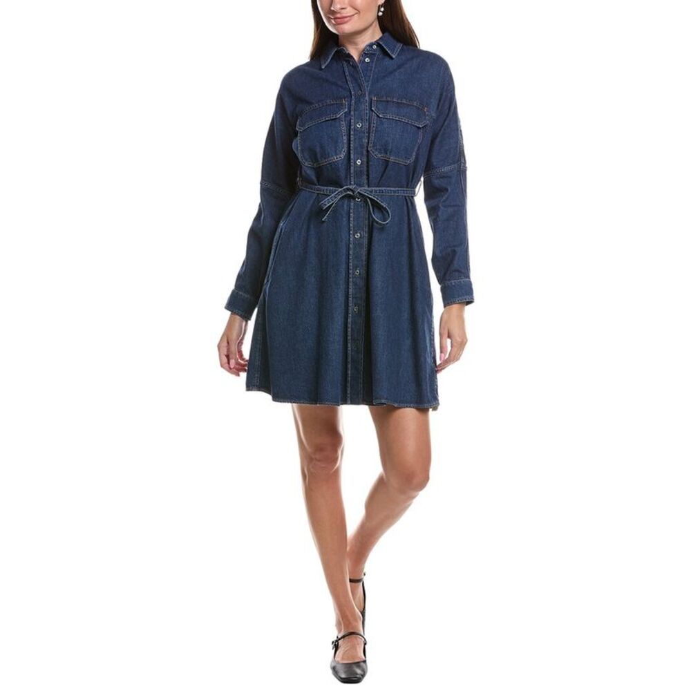 Max Mara Womens  Balenio Denim Mini Dress, Blue